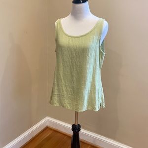 Eileen Fisher Linen Tank, Medium, Celadon